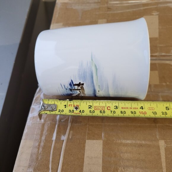 Otagiri Fishing Boats Village Mug Vintage Japan Stoneware GUC SEE PICTURES - Picture 7 of 8